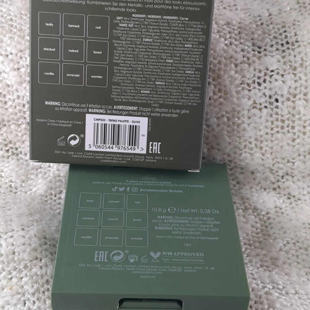 Ciaté London Trend 9 Shade Eyeshadow Palette in Olive, 10.8g/0.38oz